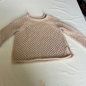 Crop fisherman’s top women’s lord and grey cream/ beige small over size